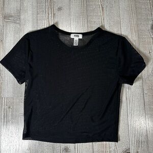 PINK Victoria's Secret Sheer Black Top